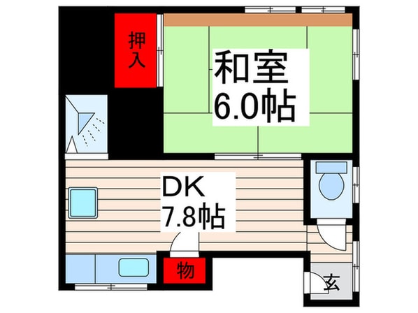 砂江ハイツの物件間取画像